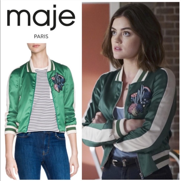maje green jacket